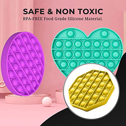 Image of pop it Fidget Toys, pop it Fidget Toy Set | pop its Fidget Toys, Fidget Toys pop it Rainbow, pop it Toy, | poppit Fidget Toy, Rainbow pop it, Push pop Bubble Fidget Toy (Three Colors)