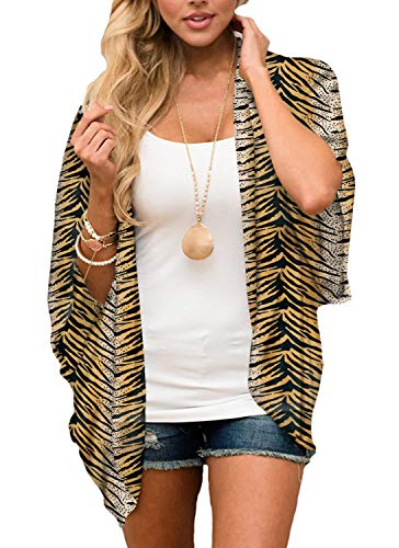 Image of CASURESS Women's Cardigan-Sheer Kimono Loose Summer Floral Print Cover Ups
