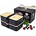Produktbild OISHI LUNCHBOX - Design Bento Box mit Bio-Besteck + 2 luftdichten Fächern + Trenner - für Erwachsene + Kinder - BPA-Frei - Spülmaschine & Mikrowelle - Japanische Lunch Box Brotdose Holz-Optik