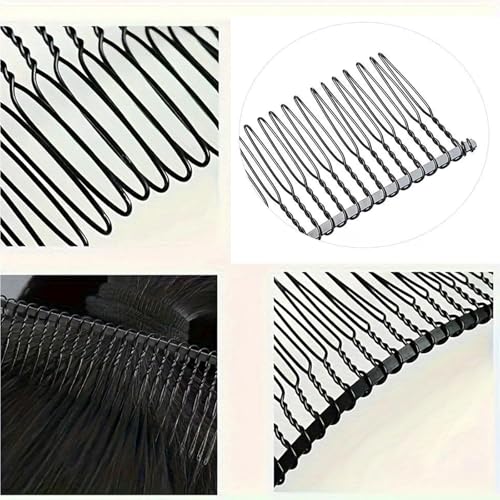 3Pcs Hair Comb, 20 Teeth Black Hair Clip Combs, Metal Hair Side Combs Hair Fork, Hair Combs Slides for Women, Hair Clips Accessories for Women Girls - Image 4