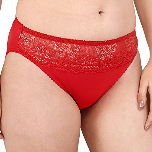 Image of Bralux Women's Lazari Red Color Panty (Red L)