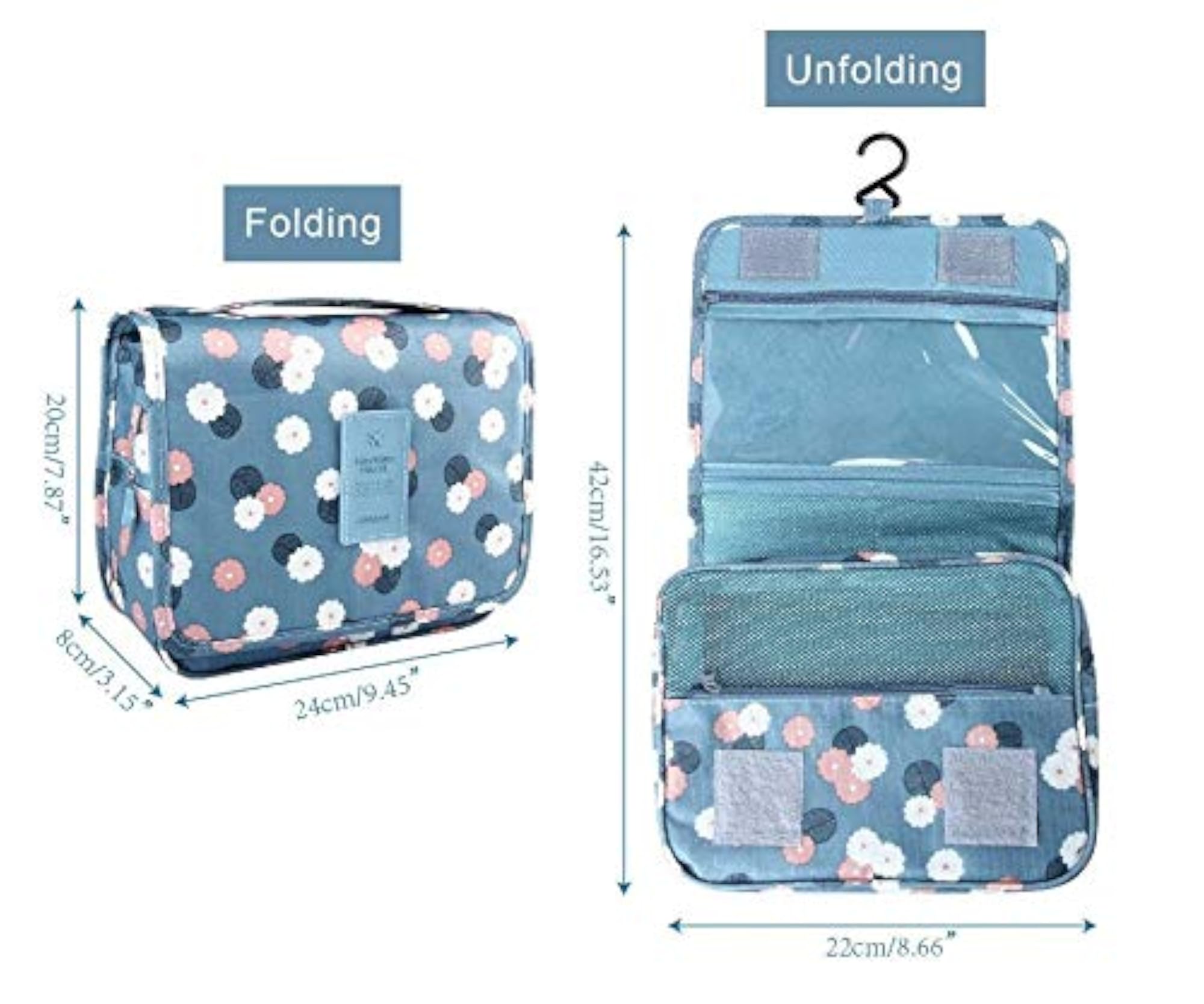 Multi-Functional Travel Organizer Bag for Toiletries and Cosmetics