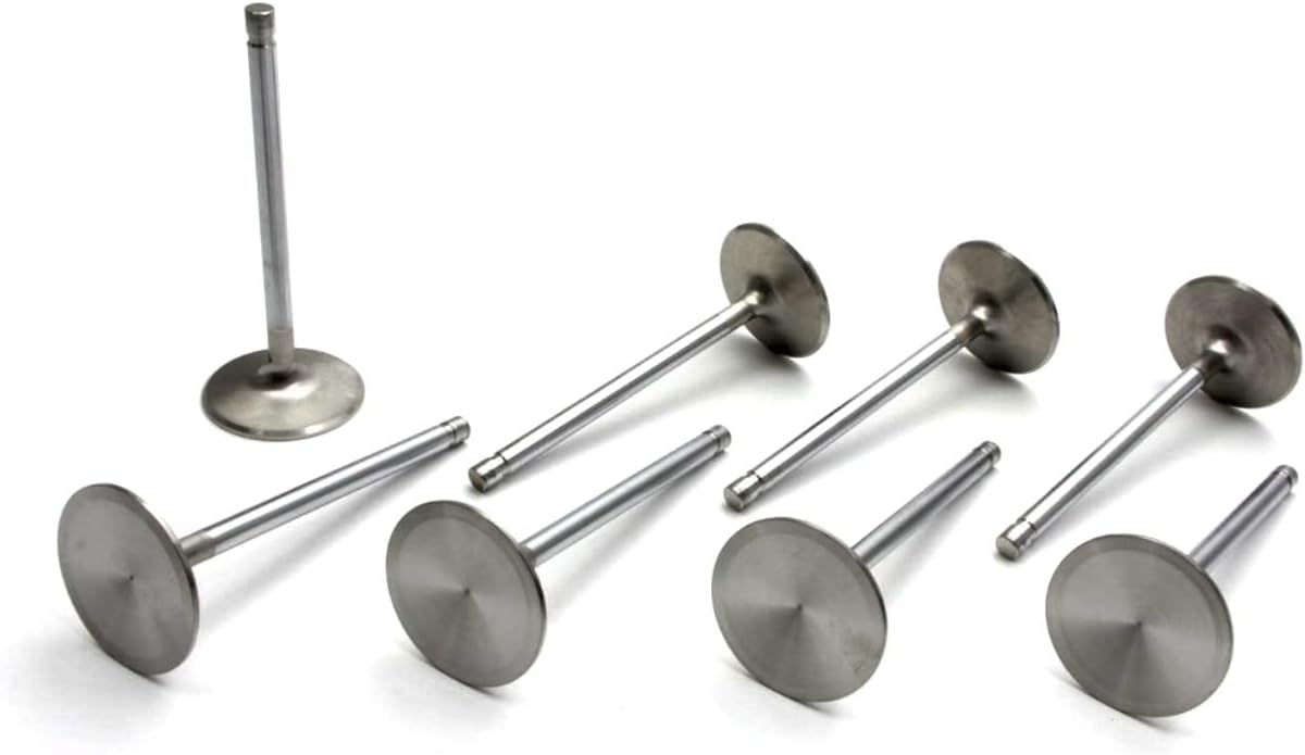 Manley Intake Valve, Severe Duty, 2.125 in Head, 0.342 in Valve Stem, 5.125 in Long, Stainless, Small Block Chevy, Set of 8