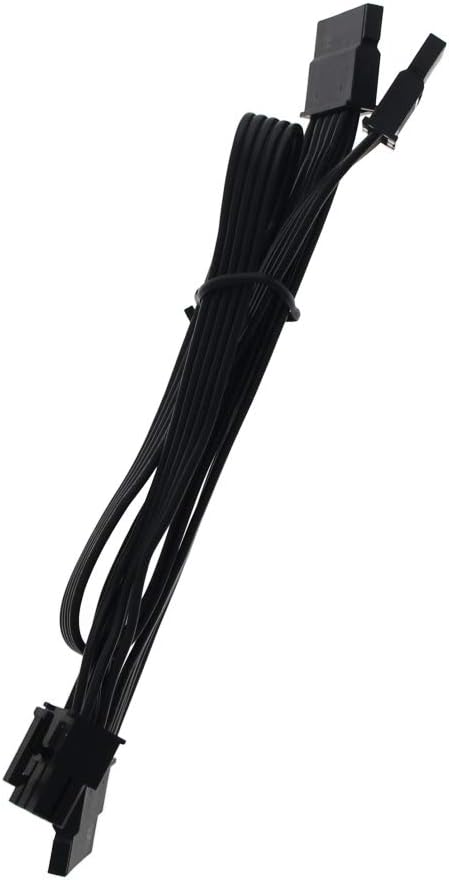 Fielect 1pcs 6 Pin to 3 SATA Power Y Splitter Adapter Cable Hard Drive Hard Disk Group Cable Black