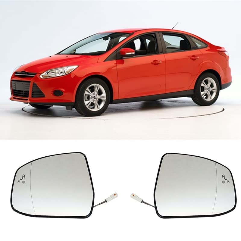 Vervangend spiegelglas Voor Ford Voor Focus MK2 MK3 2008-2018 Voor Mondeo MK4 2010-2014 Links Rechts Wing Spiegel Glas Verwarmde Plaat Bolle Achteruitkijkspiegel Groothoek Spiegel Glas Vervanging (Ma