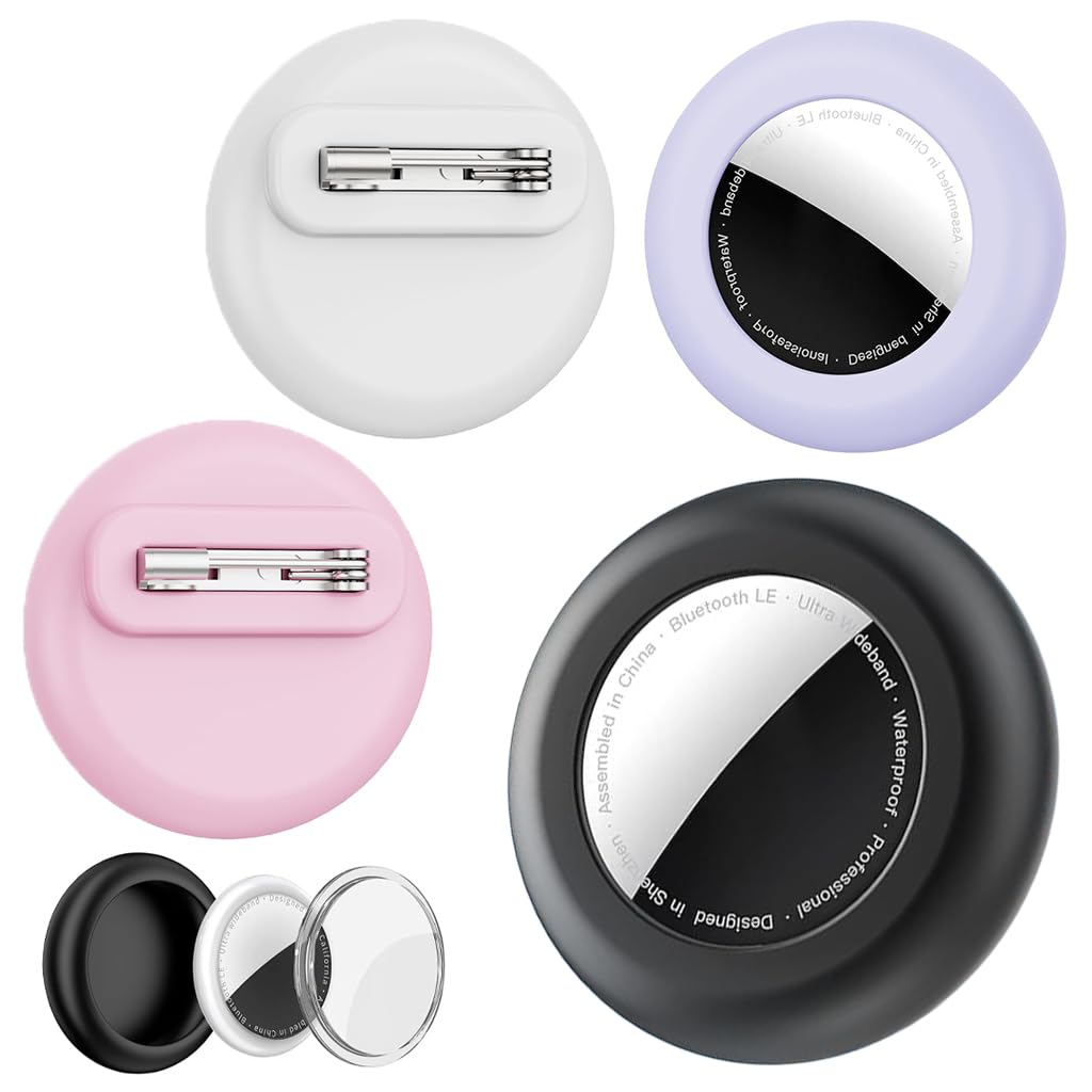 ZORBES® Compatible with Airtag, Silicone Tracker Skin Cover with Clear Cover & Pin Clasp, Fashion 4-Color Silicone Covers, Anti-Scratch & Waterproof Housing, Ideal for Clothing, Bag, Pet Collar-image-13