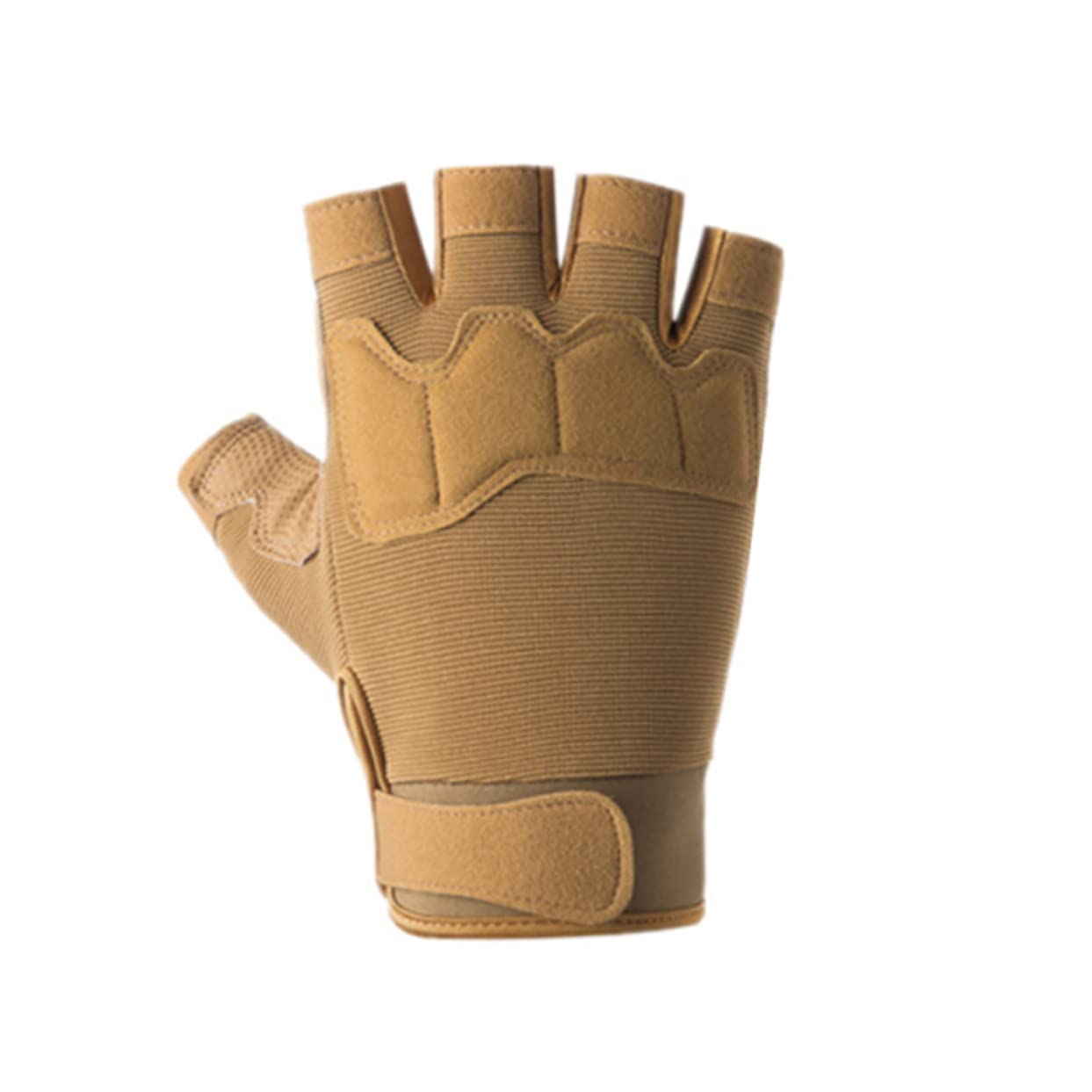 FRCOLOR 1 Pair Cut Resistant Gloves Cycling Gloves Fingerless Brown