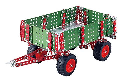 Tronico 10049 - Metallbaukasten Anhänger für alle 1:16 und 1:24 Traktoren, Maßstab 1:16, Profi Serie, grün, 845 Teile