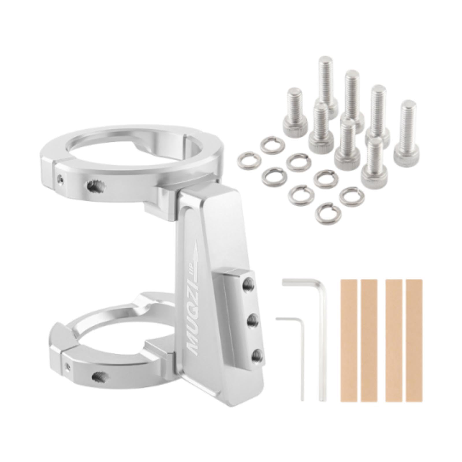 Folding Bicycle Front Bag Carrier Mount Adapter Lightweight Modification Kit Silver-image-35