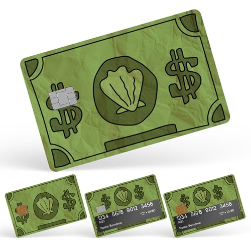 Bikini Bottom Dollar Credit Card Skin Debit Card Stickers for Key, Debit, Credit, Bank Card 4PCS Card Skin for Adults, 002347a