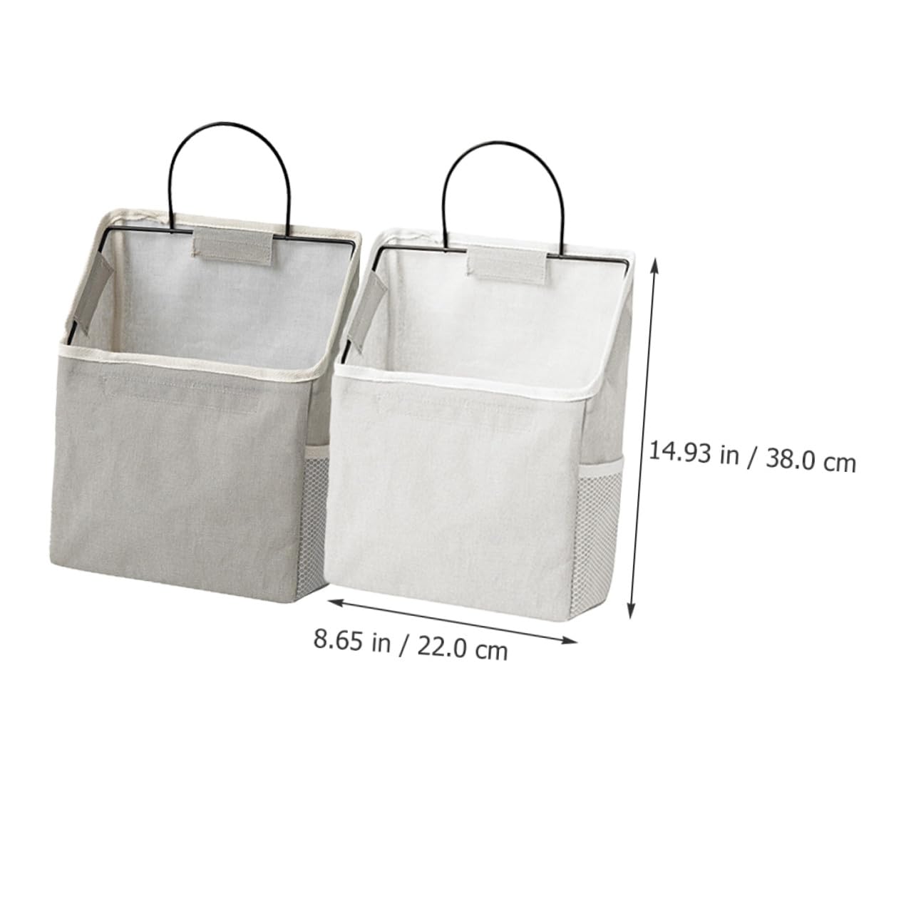 Gatuida 2pezzi Borsa Porta Oggetti da Appendere alla Parete con Gancio Adesivo Organizer Tasche per Armadio Camera da Letto Cucina Bagno Tasche Portaoggetti da Parete