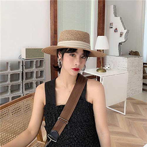 Chapéu Panamá Feminino F Fityle 2 Peças de Aba Larga Chapéu de Sol Chapéu Fedora