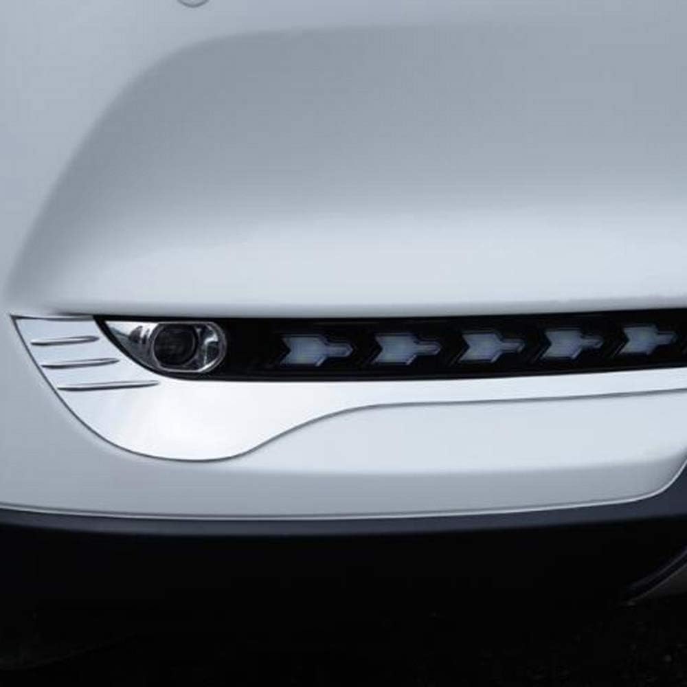 Kadore for Mazda CX5 CX-5 2017-2021 Chrome Front Fog Lights Lamps Bottom Cover Strip Trim Accessories 2-pc