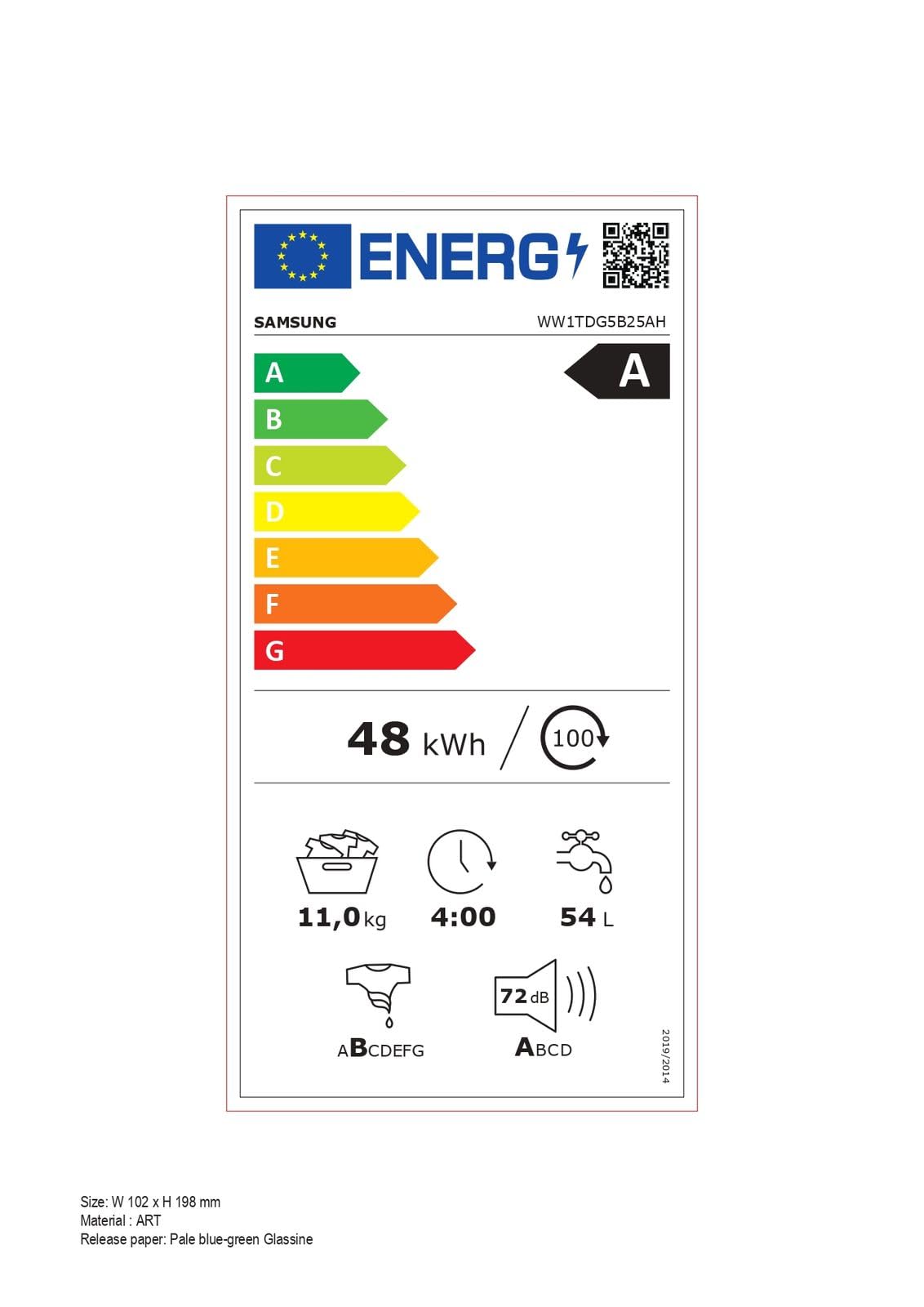 SAMSUNG WW1TDG5B25AH Waschmaschine (11 kg, A)