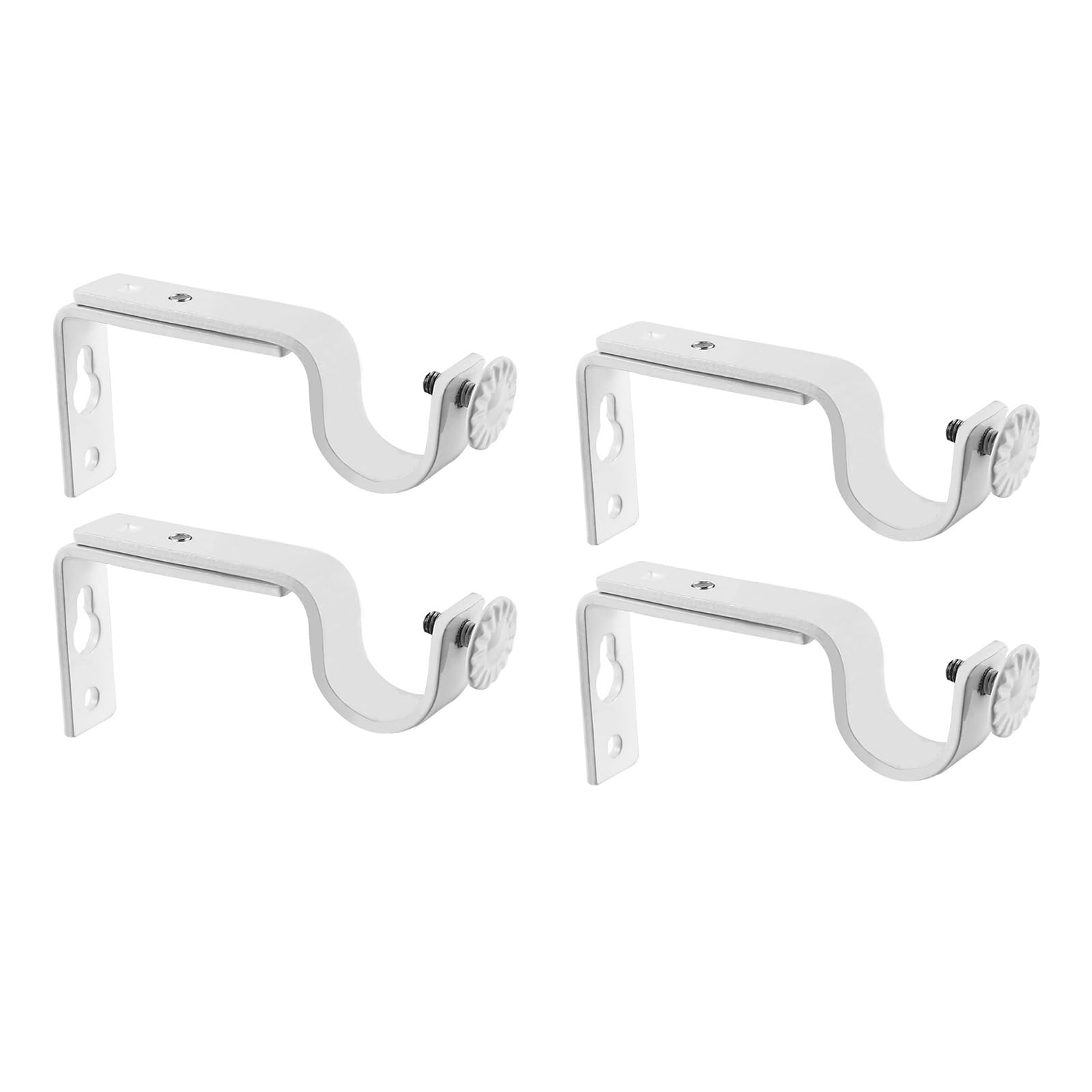 Tsophreniq Multicolor 4Pieces Portable Sturdy Curtain Rod Brackets Designs Accessory For Rod Adjustable Length Designs For Multiple Locations Home Accessory