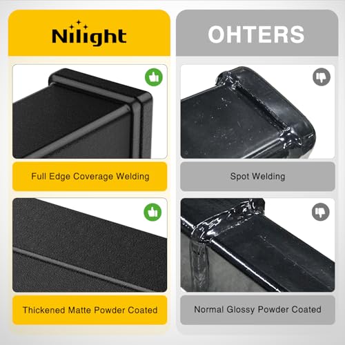Image of Nilight Trailer Hitch Extender Adapt 1-1 /4 Inch to 2 Inch Receiver, 4-1 /4 Inch Rise or Drop with Bolt Nut Clip 350 lbs TW Adjustable Extend 7.5 inch and 9.5 inch Length Matte Black Powder Coated