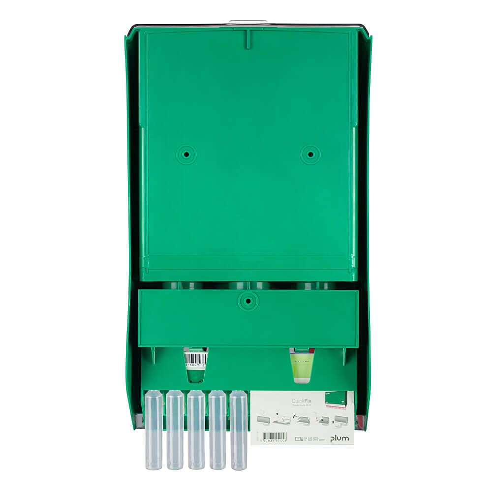 PLUM QuickSafe Complete Wandbox, mit Augenspülflaschen und Verbandmaterialien aus Kunststoff, Art.-Nr. 5174