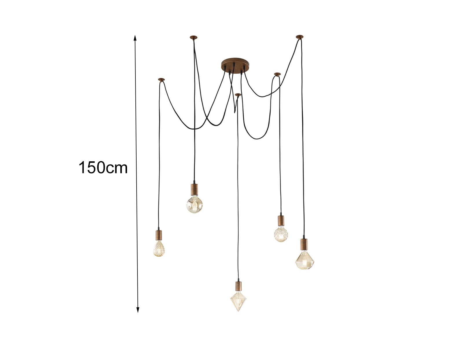 Trio Lámpara Colgante CORD, 5xE27