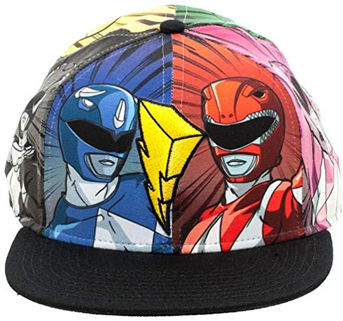 Mighty Morphin Power Rangers Sublimated All Over Print Snapback Mighty Morphin Power Rangers Sublimated All Over Print Snapback