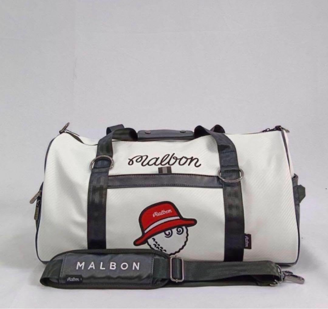 マークアンドロナゴルフ ボストンバッグ スカル ロゴ 刺繍