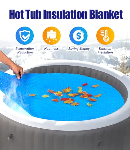 Couverture thermique jacuzzi gonflable Angooni bâche isolante contre l'eau froide 1,8m