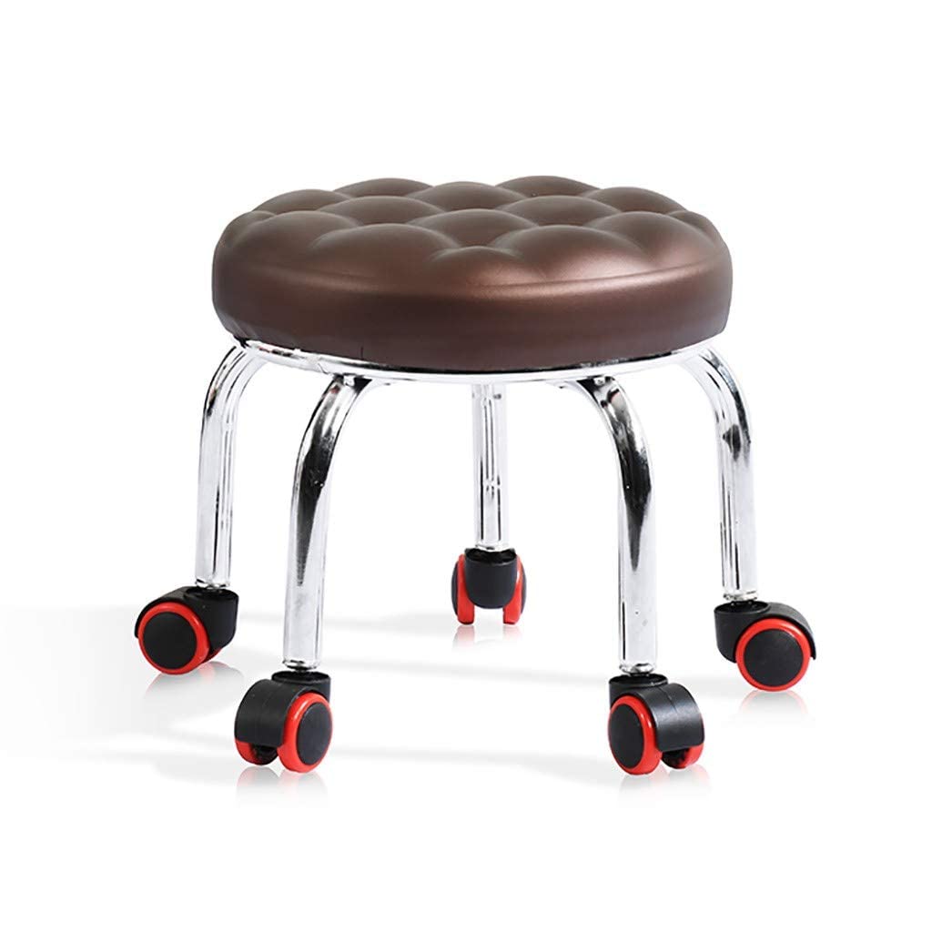 Sgabello girevole regolabile con ruote per manicure pedicure spa tatuaggio 5 colori altezza 32 cm