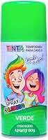 Tinta Temporária para Cabelo Spray, Verde, 150 ml | Lavável, Cores Vibrantes, Para Festas e Eventos, Carnaval e Fantasias