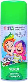 Tinta Temporária para Cabelo Spray, 150 ml, Lavável, Cores Vibrantes, para Festas,Eventos escolares, aniversários, carnaval, festas à fantasia, shows e comemorações especiais. (Verde)
