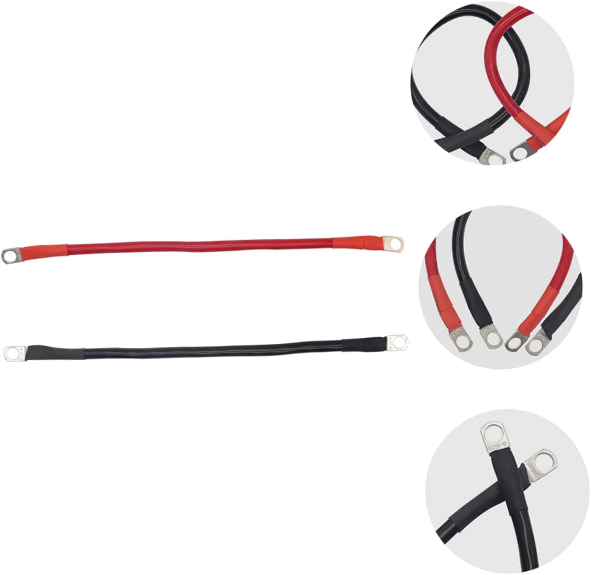2pcs Battery Inverter Cables and Construction Positive and Negative for Vehicles Rvs Solar Energy Applications