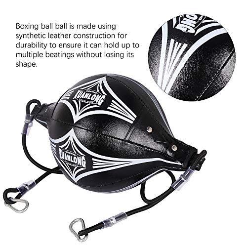 Wodesid Double End Punching Ball, Boxing Speed Ball with Boxing Reflex Ball, Pump, Elastic Rope, Punching Dodge Gym MMA with Ring Locking for Training Gym Exercise Agility (Double End Punching Ball)