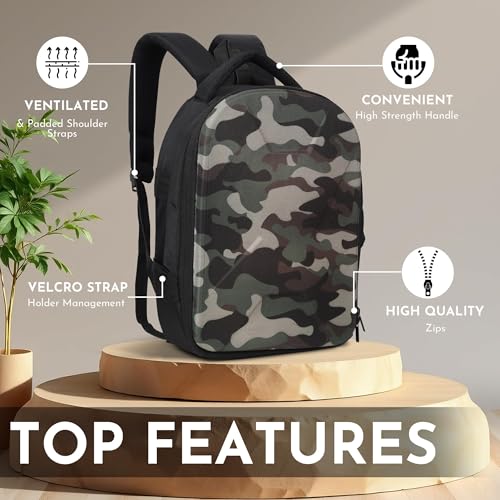 Image of GadgetBite Camera Bag Hardshell Water Resistant Professional Camera Backpack with Rain Cover Customizable Shockproof Lens Pockets for DSLR Lenses Go Pro Canon Nikon Sony Cameras Accessories