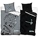 Harry Potter Bettwäsche Glasses Glow in The Dark 135 x 200 + 80 x 80 cm 100% Baumwolle Renforcé-Linon-Qualität HP Gryffindor Slytherin Hufflepuff Ravenclaw Hogwarts Blitz mit Reißverschluss 018