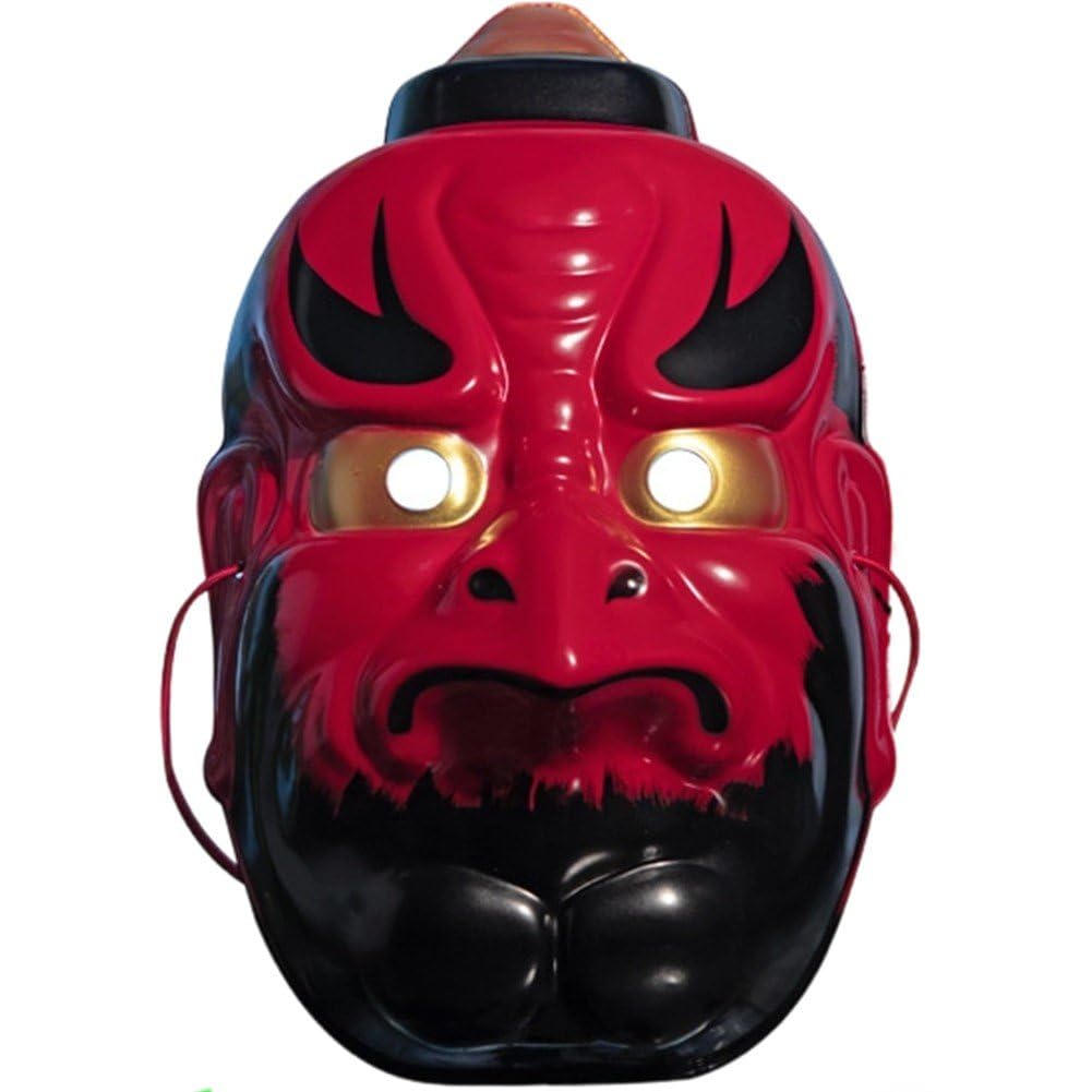 Sanfly Red Japanese Prajna Mask Traditional Drama Samurai Mask Tengu Mask Performance Drama Kabuki Mask For Masquerade Party
