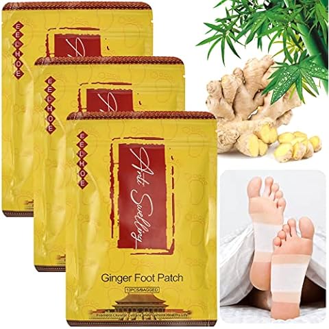 30 Pcs Detox Foot Patches Ginger Detox Foot Pads to Remove Toxins Anti Swelling Ginger Detoxing Patch for Relieve Stress Improve Sleep Help Remove Toxins Cleanse Body Cover