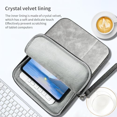 Image of MOCA 13 Inch Tablet Sleeve Carrying Case for iPad Pro 12.9, Surface Pro 9 /8 /X, Galaxy Tab S9 Plus /S8 Plus, with Accessory Pocket (Ash Grey, 13 inch)