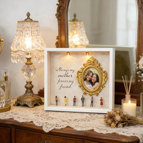 Portafotos vintage con luz LED trasera para un recuerdo inolvidable 6