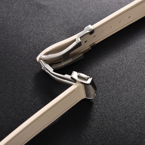 Image of WAMD Vector FKM Rubber Watch Strap 20mm 22mm - No Loop Deployment Clasp - Premium Fluoroelastomer Replacement Band.