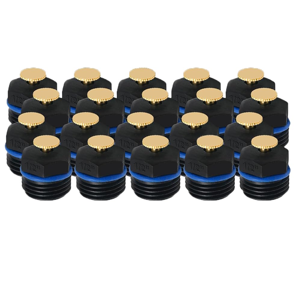 MGNSJGYXN brass garden mist nozzle 1 2 dn15 adjustable garden lawn water spray nozzle 360 u200b u200bdegree agricultural lawn watering atomization greenhouse spray irrigation atomization