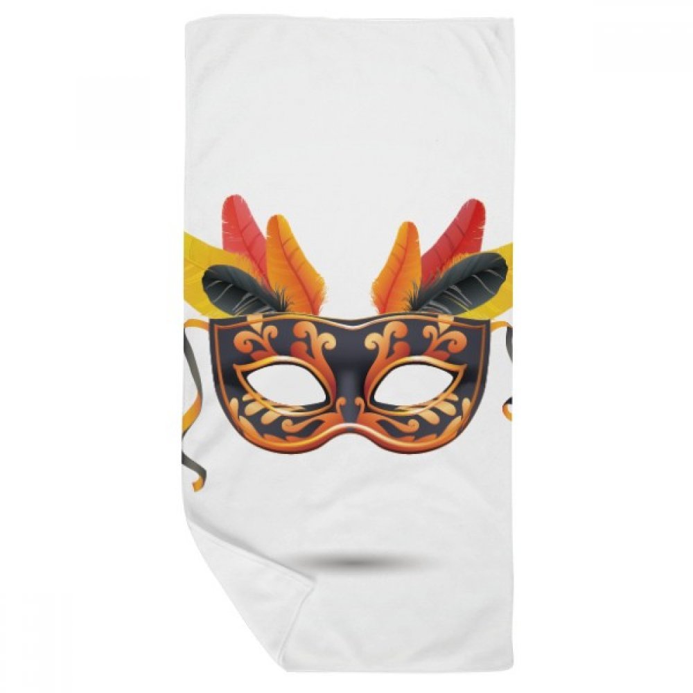 Masque de plume Joyeux Carnaval de Venise serviette de bain multicolor 35x70