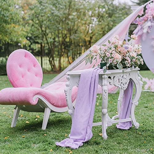 B-Cool Chiffon Fabric Table Runner Holiday 10Pcs Light Purple Wedding Photograph Party Decoration Beautiful Runners Home Outdoor And Indoor Decorations #TOP2