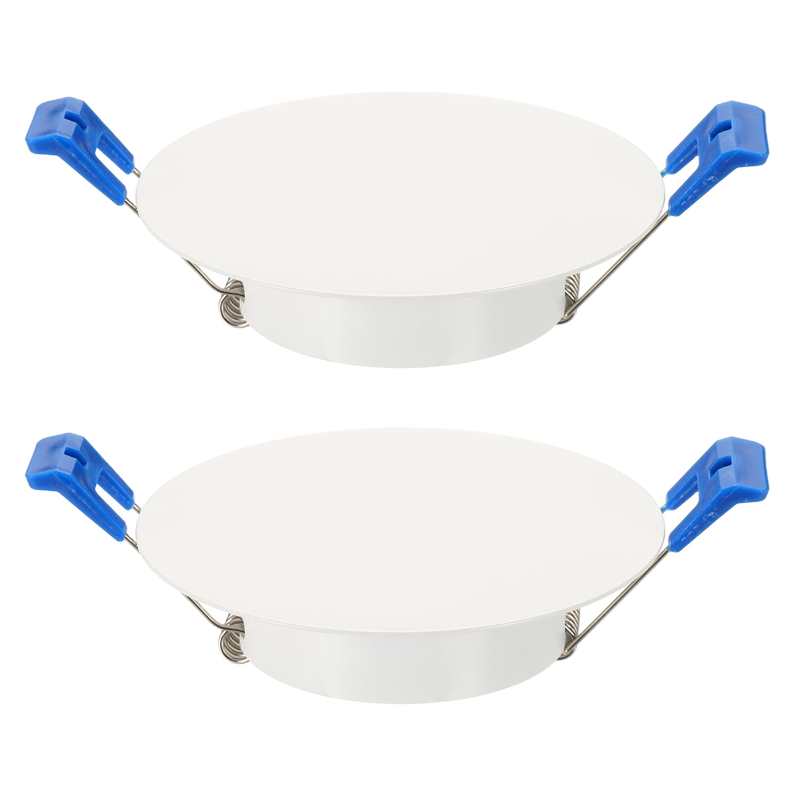 Placas redondas de 100 mm para techo y pared de acero blanco con resorte de bloqueo 8