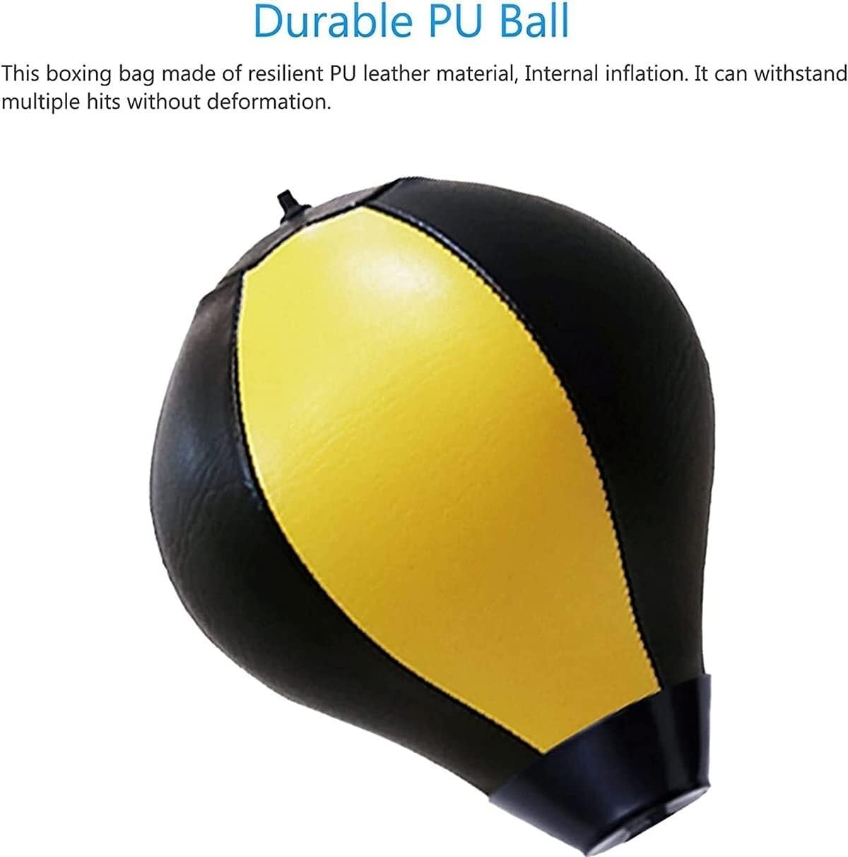 Reflex Boxing Ball, Wall Mounted Boxing Ball with Spring and Stand for Adults, Kids, Girls, Boys, Bedroom and Dormitory(Yellow)