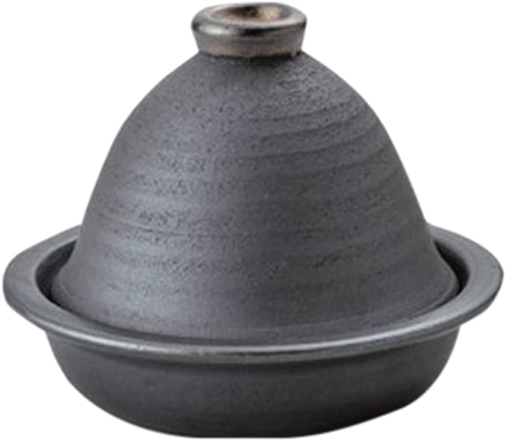 Set of 10, Tagine Pot, Shabu-shabu, Black Gold Color Tagine Pot (Small), 6.6 x 5.5 inches (16.7 x 14 cm), Body 1.8 inches (4.5 cm), Direct Fire, Japanese Tableware, Restaurants, Commercial Use,