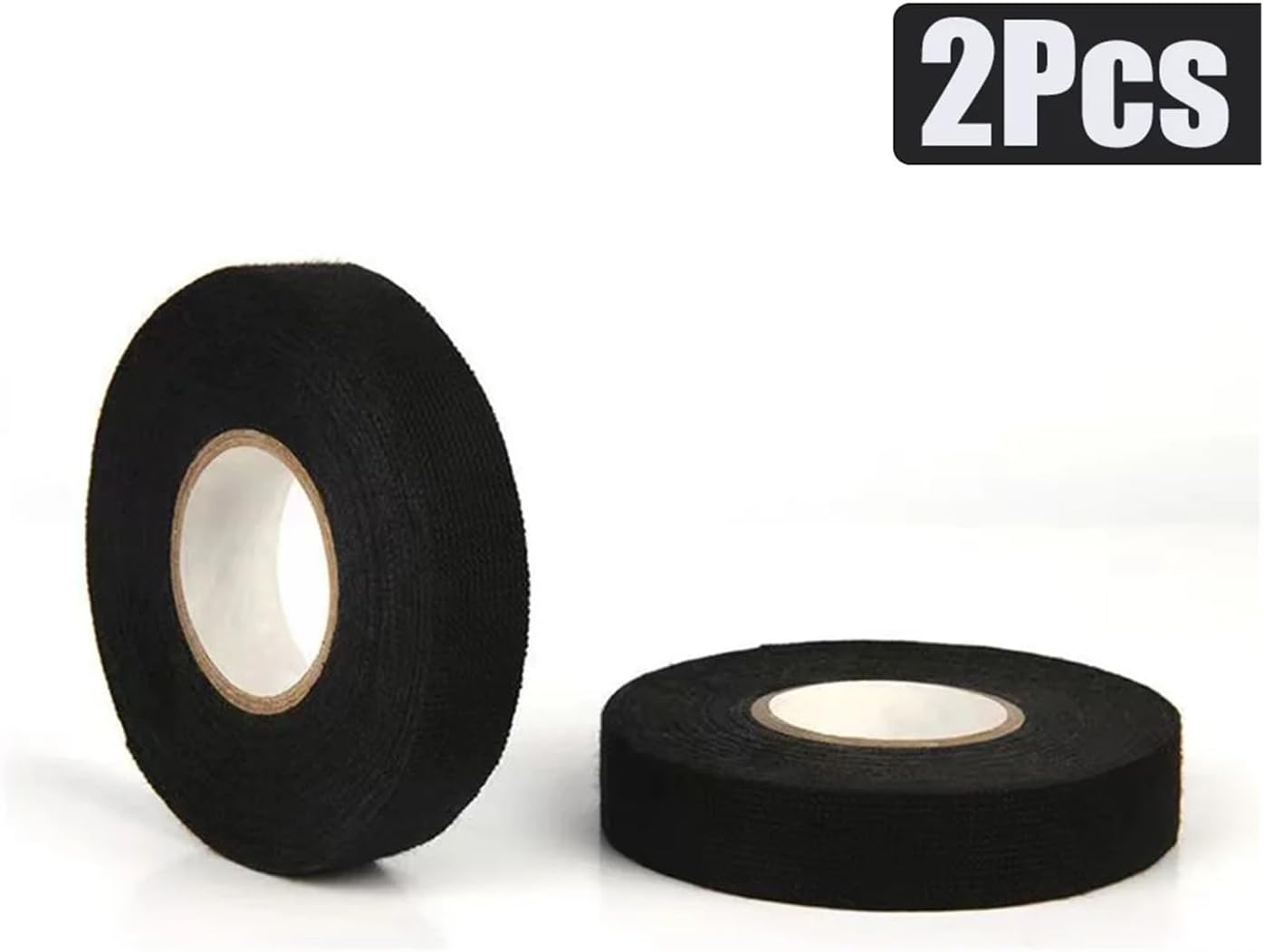 1-3Pcs Electrical Tape Heat Resistant Harness Tape Insulation Automotive Fabric Cloth Tape Noise Resistance Tape(2 Pcs,15 M,25mm)
