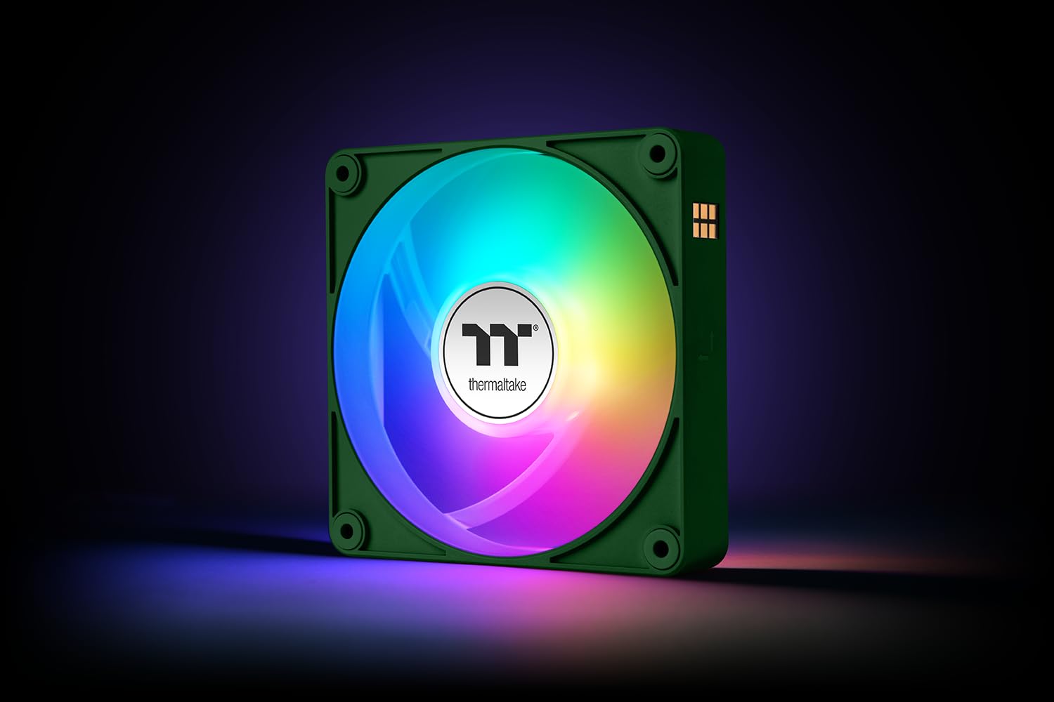 Thermaltake CT140 EX Reverse ARGB Sync PC Cooling Fan | 140‑mm‑ARGB‑PWM‑Lüfter | Racing Green | 3 Fan Pack – Ansicht 3