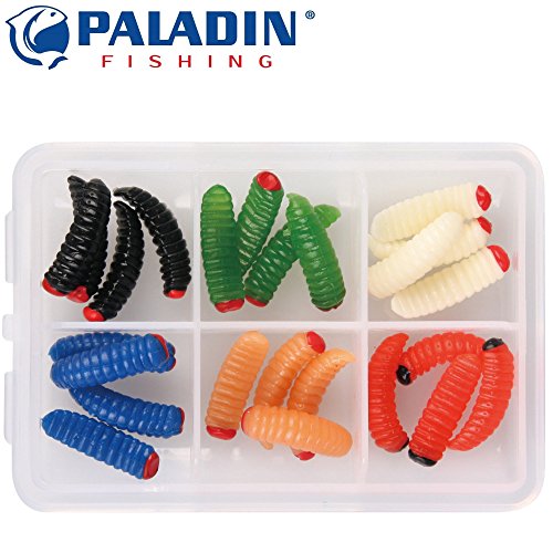 Paladin - Juego de 24 madejas de Goma para Pesca de Trucha, para Pescar truchas, Cebo para truchas