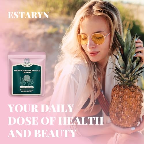 Estaryn-Premium-Feminine-Balance-Gummies-for-Womens-Immune-Support-PH-Balance-Vegan-Gluten-Free-Hawaiian-Pineapple-60-Gummies-30-Servings