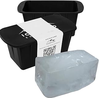 XL Ice Bath Ice Molds - 2-pack 15.4LBS Capacity Giant Ice Cube Molds - Cold Plunge Accessories - Silicone Ice Block Molds for Cold Plunge - Ice Bricks for Cold Plunge or Coolers - Reusable