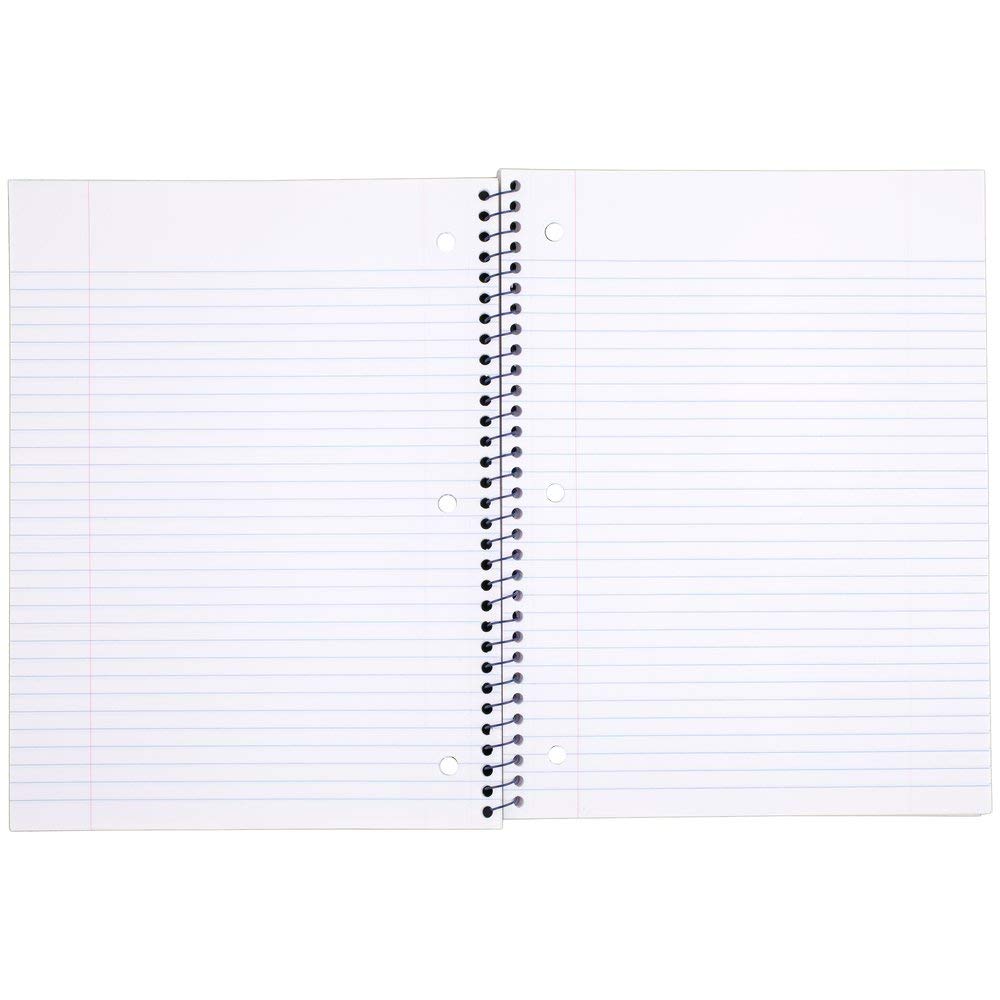 Mead Spiral Notebooks, 1 Subject, College Ruled Paper, 70 Sheets, 10-1/2" x 7-1/2", Shape It Up, Design May Vary, 3 Pack (38191)