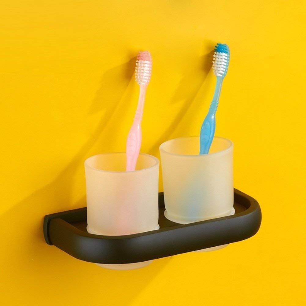 Porte-brosse à dents en verre noir GZZ pour sublimer votre salle de bains